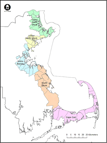 Mass Bays Region Map