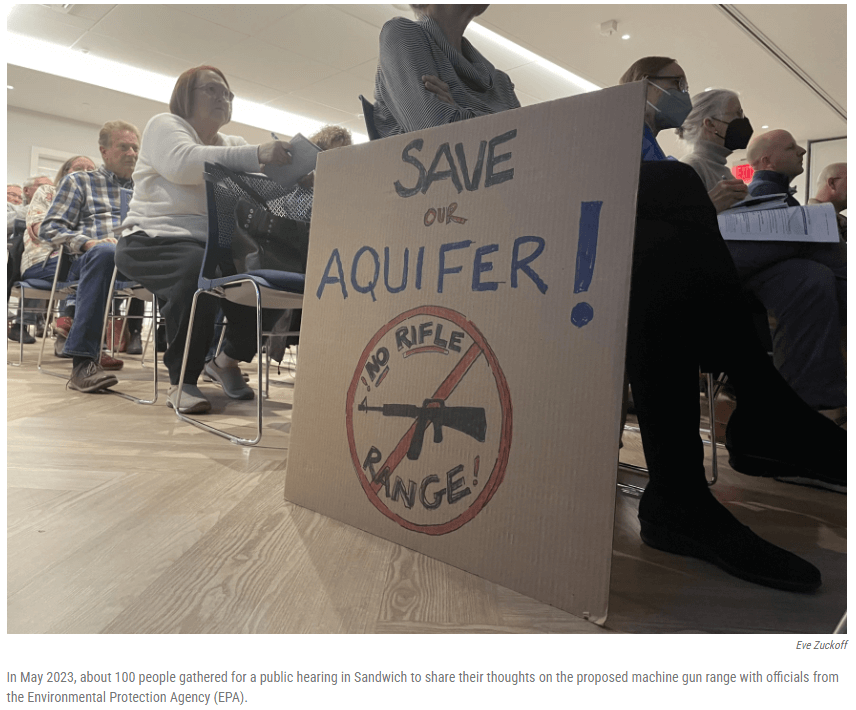 WCAI: Gov. Healey rejects contract for controversial Cape machine gun range